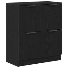 Dressoir Zwart Eiken 60 x 30 x 70 cm Bewerkt hout