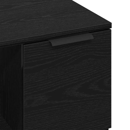 Salontafel with Drawer Zwart eiken 50 x 50 x 36 cm Bewerkt hout