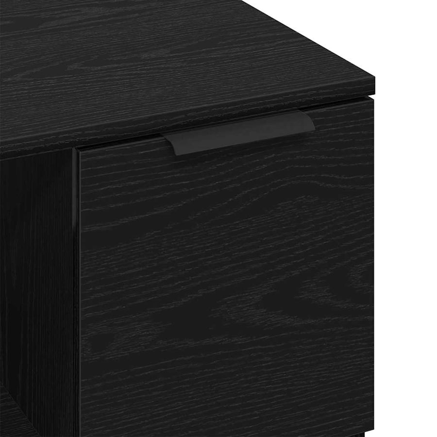 Salontafel with Drawer Zwart eiken 50 x 50 x 36 cm Bewerkt hout