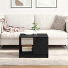 Salontafel zwart eiken 50x50x36 cm met lade