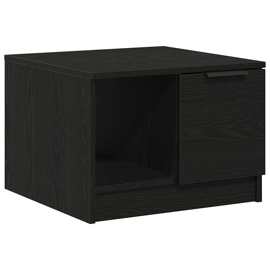 Salontafel with Drawer Zwart eiken 50 x 50 x 36 cm Bewerkt hout