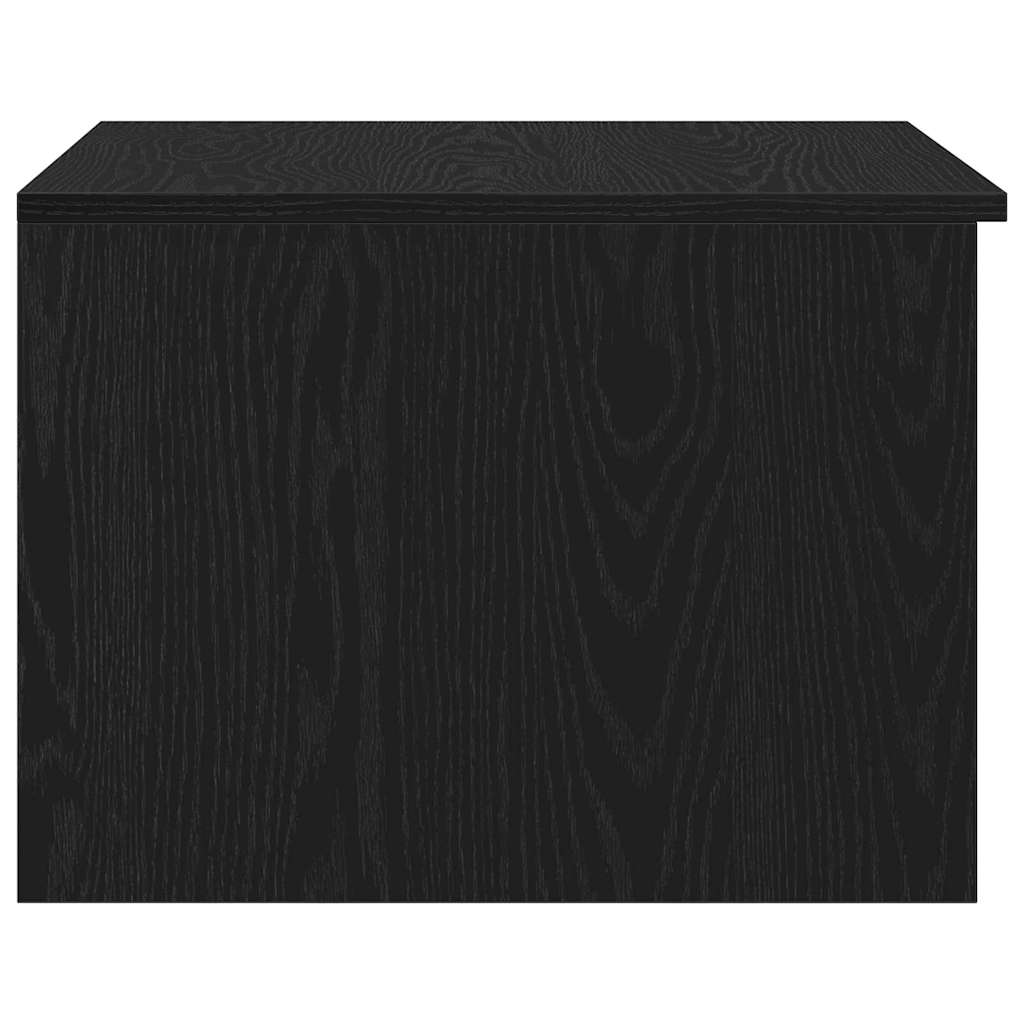 Salontafel with Drawer Zwart eiken 50 x 50 x 36 cm Bewerkt hout