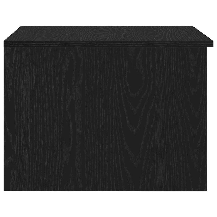 Salontafel with Drawer Zwart eiken 50 x 50 x 36 cm Bewerkt hout
