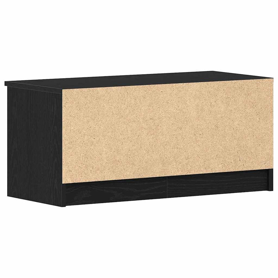 TV-kast Zwart Eiken 80 x 35 x 36,5 cm Bewerkt hout