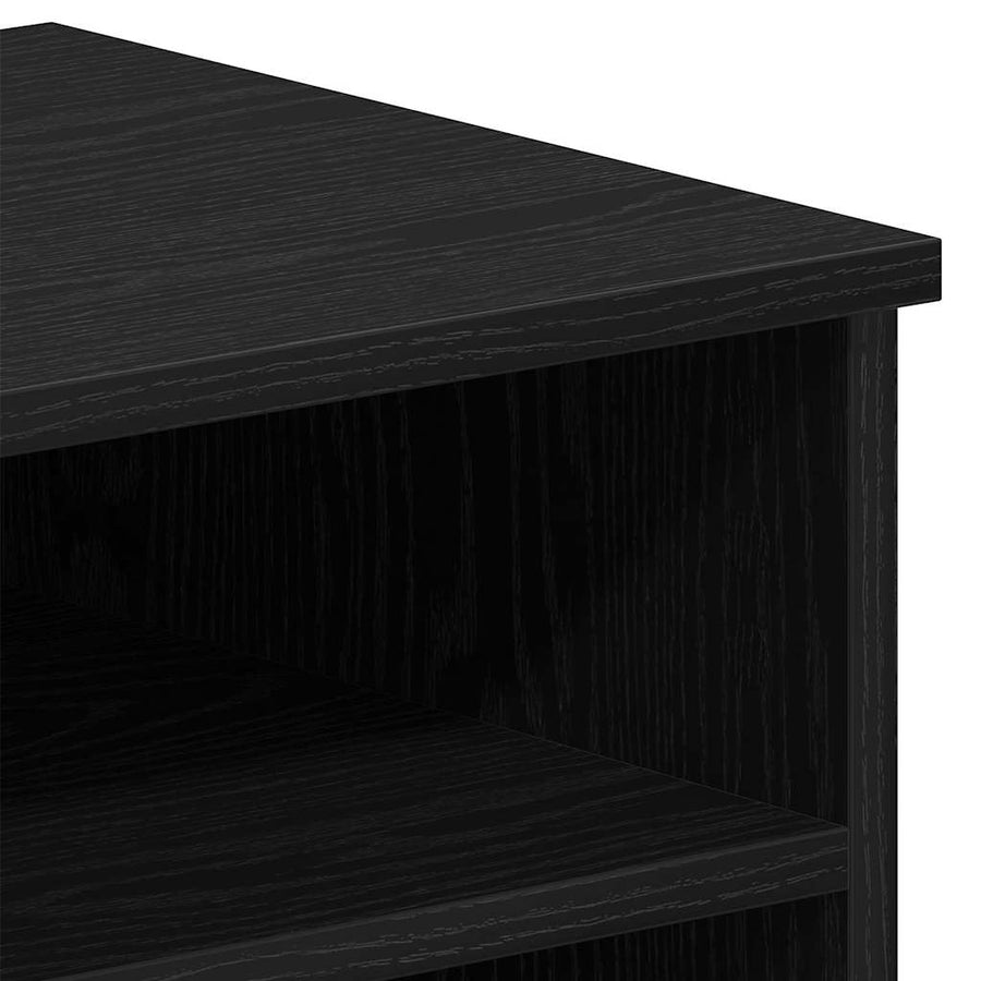 TV-kast 2 pcs Zwart Eiken 80 x 35 x 36,5 cm Bewerkt hout