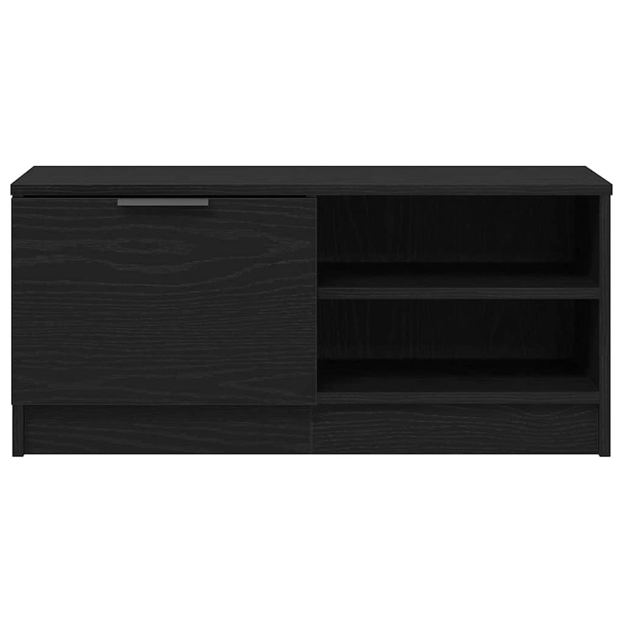 TV-kast 2 pcs Zwart Eiken 80 x 35 x 36,5 cm Bewerkt hout
