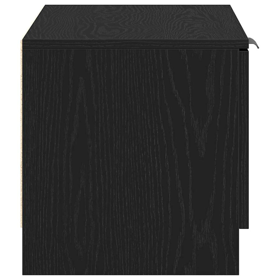 TV-kast 2 pcs Zwart Eiken 80 x 35 x 36,5 cm Bewerkt hout