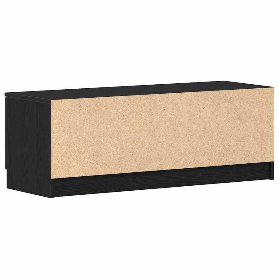 TV-kast Zwart Eiken 102 x 32 x 35.5 cm Bewerkt hout
