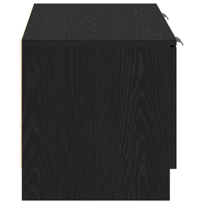 TV-kast Zwart Eiken 102 x 32 x 35.5 cm Bewerkt hout