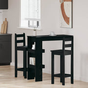 Wandbar tafel 102x45x103,5 cm zwart eiken