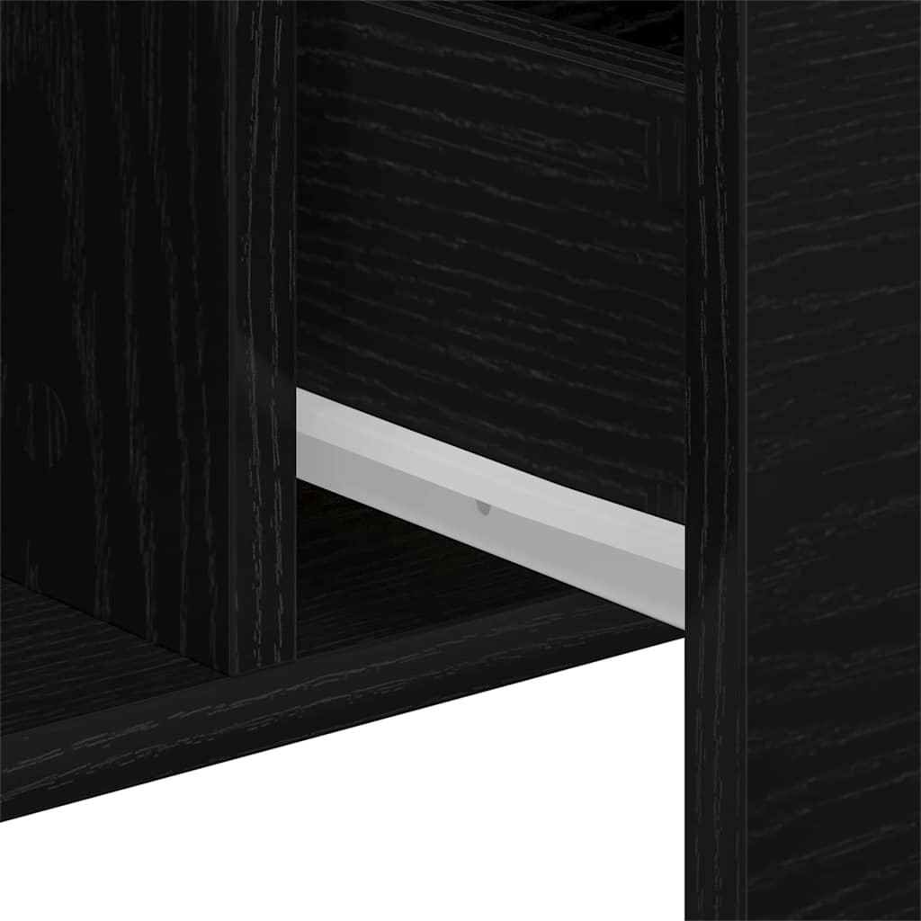 Dressoir met lade Zwart Eiken 100 x 36 x 60 cm Bewerkt hout