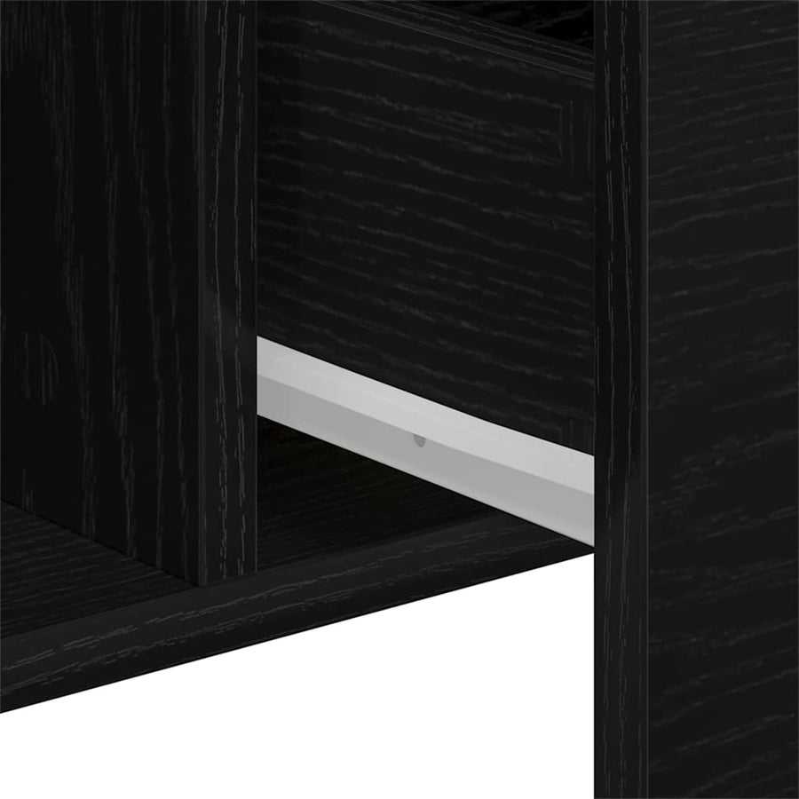 Dressoir met lade Zwart Eiken 100 x 36 x 60 cm Bewerkt hout