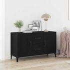 Sideboard with Drawer Black Oak 100 x 36 x 60 cm Engineered Wood