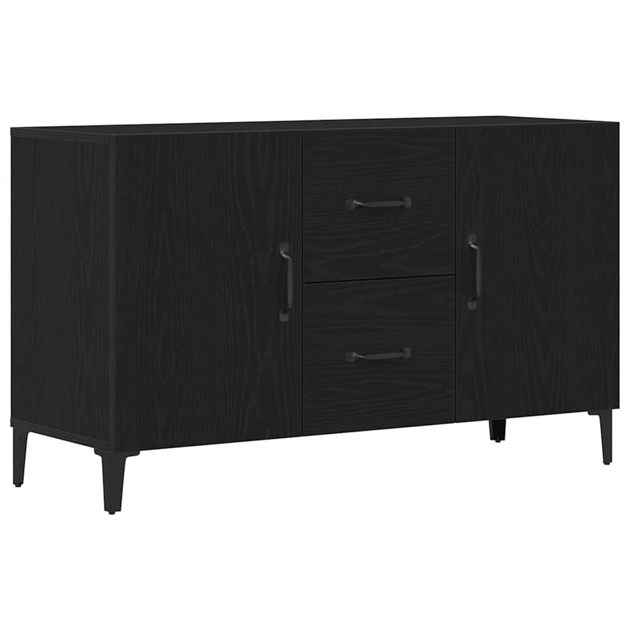Dressoir met lade Zwart Eiken 100 x 36 x 60 cm Bewerkt hout