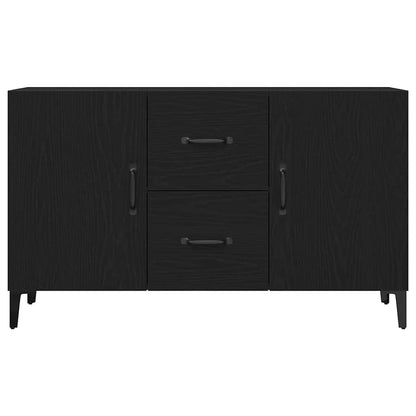 Dressoir met lade Zwart Eiken 100 x 36 x 60 cm Bewerkt hout