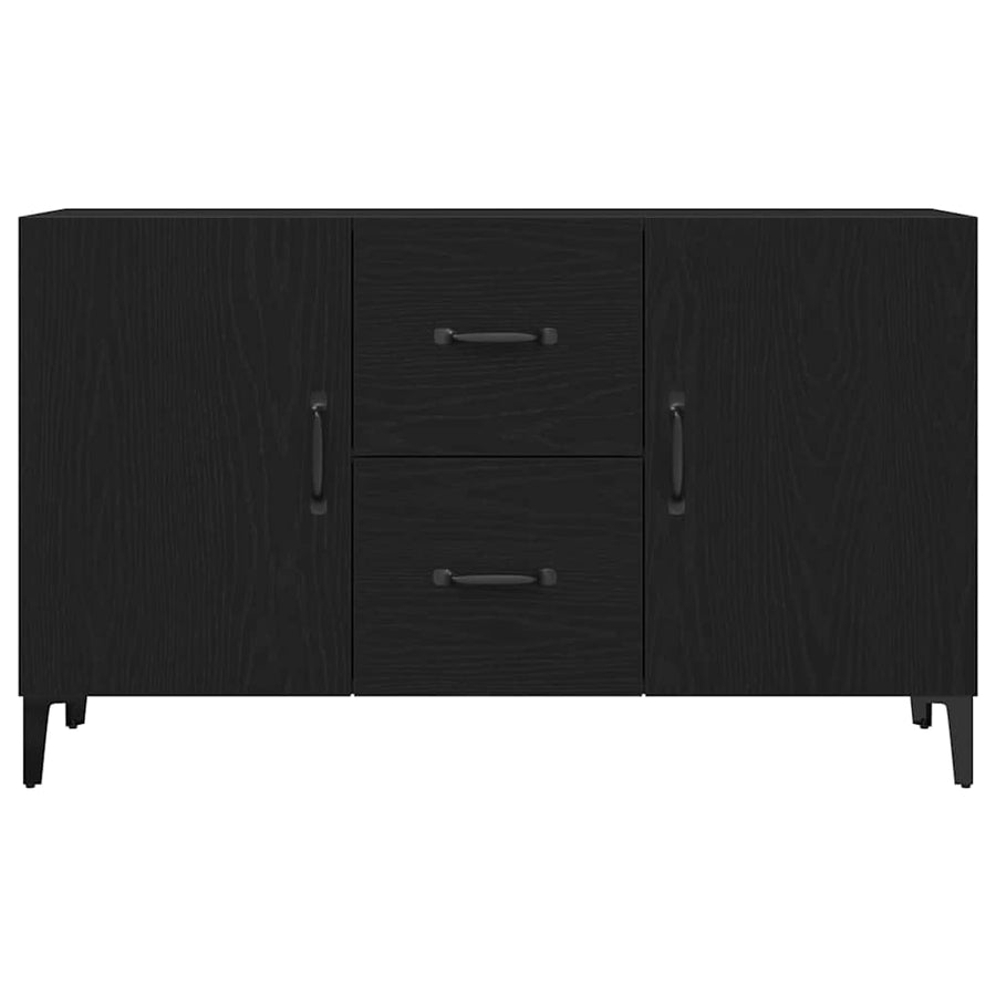 Dressoir met lade Zwart Eiken 100 x 36 x 60 cm Bewerkt hout