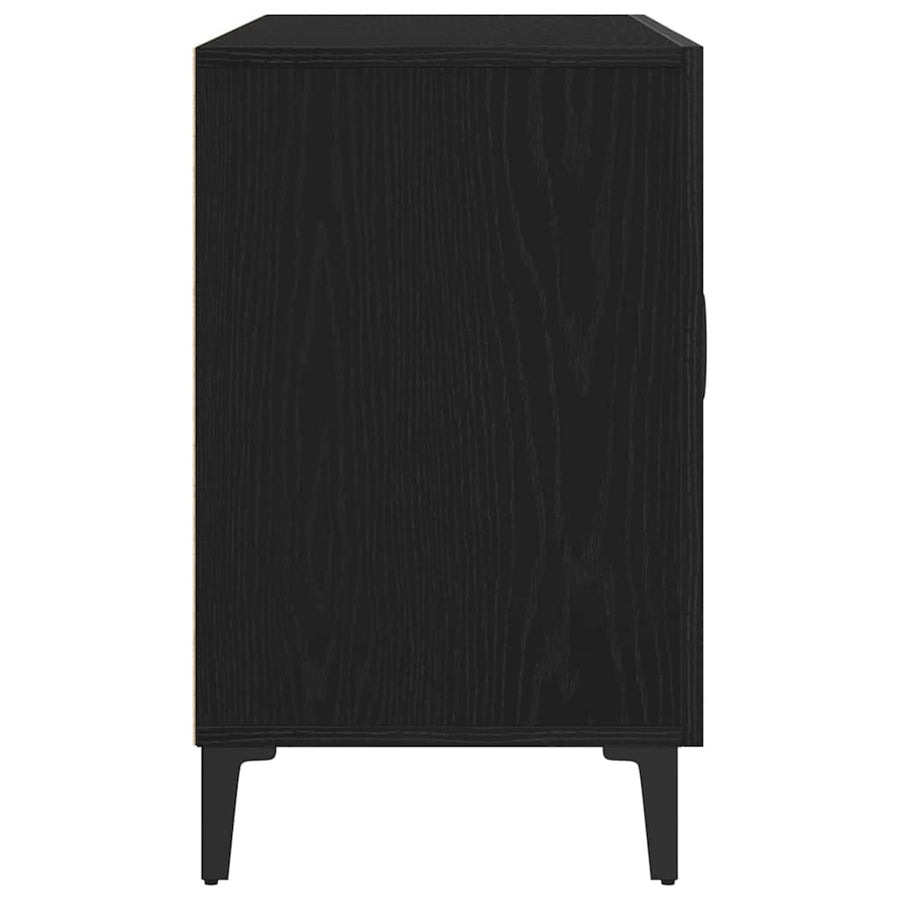 Dressoir met lade Zwart Eiken 100 x 36 x 60 cm Bewerkt hout