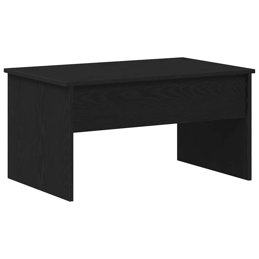 Salontafel Zwart Eiken 80 x 50,5 x 41,5 cm Bewerkt hout