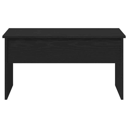 Salontafel Zwart Eiken 80 x 50,5 x 41,5 cm Bewerkt hout