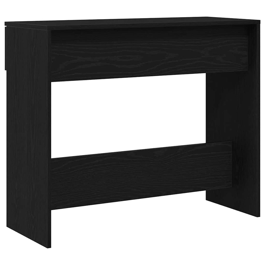 Wandtafel met lade Zwart Eiken 30 x 36 x 75 cm Bewerkt hout