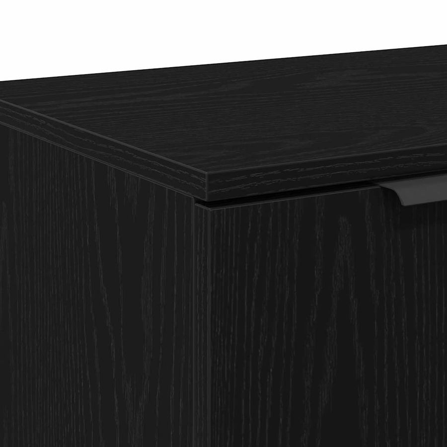 TV-kast Zwart Eiken 102 x 35 x 36,5 cm Bewerkt hout