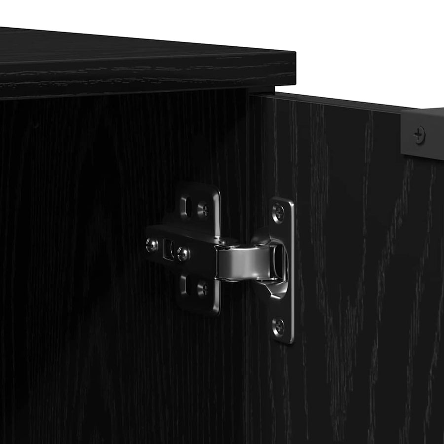 TV-kast Zwart Eiken 102 x 35 x 36,5 cm Bewerkt hout