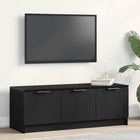TV-kast zwart eiken 102x35x36,5 cm bewerkt hout