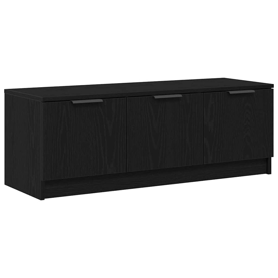 TV-kast Zwart Eiken 102 x 35 x 36,5 cm Bewerkt hout