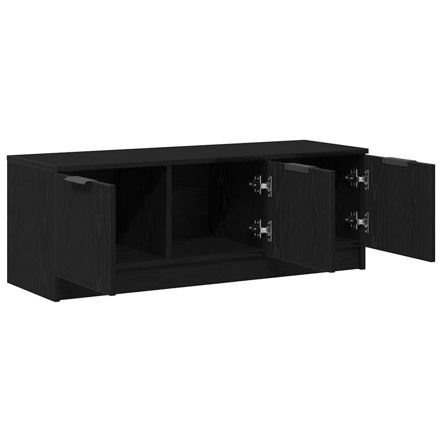 TV-kast Zwart Eiken 102 x 35 x 36,5 cm Bewerkt hout