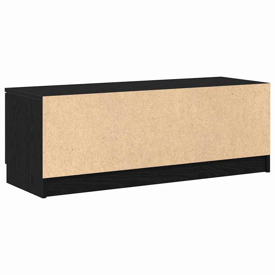 TV-kast Zwart Eiken 102 x 35 x 36,5 cm Bewerkt hout