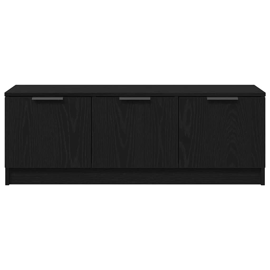 TV-kast Zwart Eiken 102 x 35 x 36,5 cm Bewerkt hout