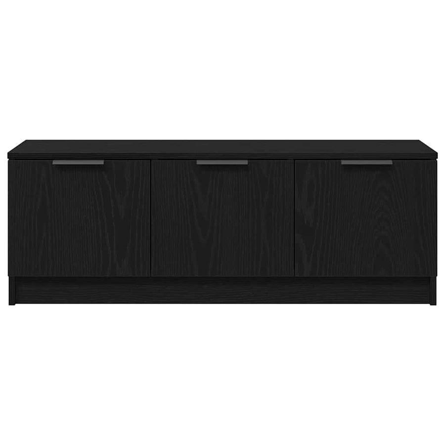 TV-kast Zwart Eiken 102 x 35 x 36,5 cm Bewerkt hout