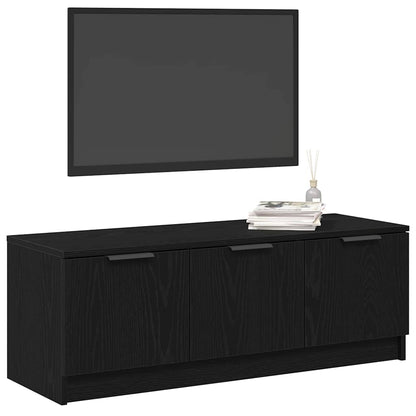 TV-kast Zwart Eiken 102 x 35 x 36,5 cm Bewerkt hout