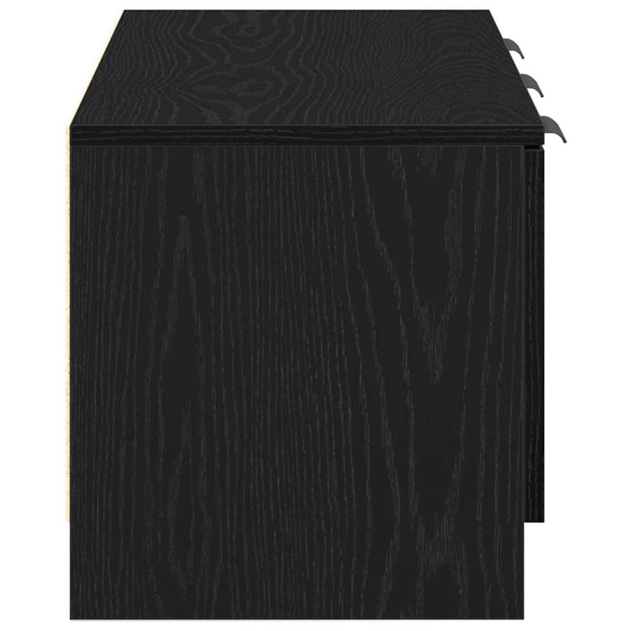 TV-kast Zwart Eiken 102 x 35 x 36,5 cm Bewerkt hout