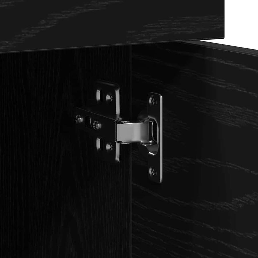 Bestandenkast met lade Zwart Eiken 45 x 38 x 54 cm Bewerkt hout