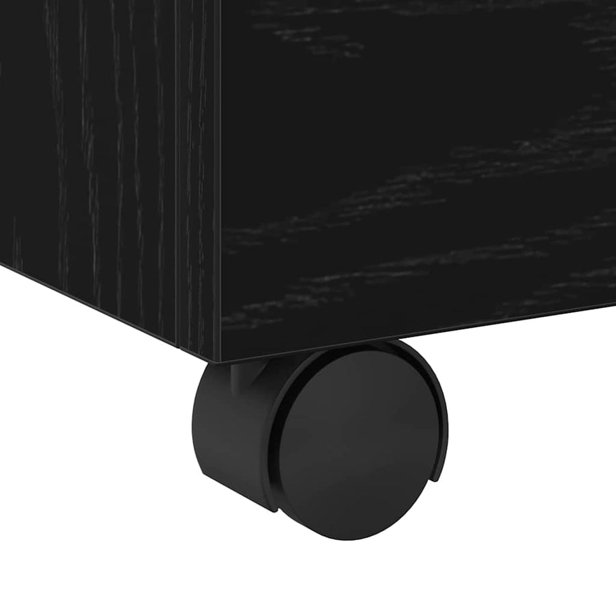 Bestandenkast met lade Zwart Eiken 45 x 38 x 54 cm Bewerkt hout