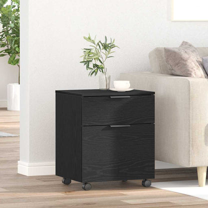 Bestandenkast met lade Zwart Eiken 45 x 38 x 54 cm Bewerkt hout