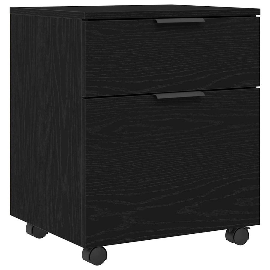Bestandenkast met lade Zwart Eiken 45 x 38 x 54 cm Bewerkt hout