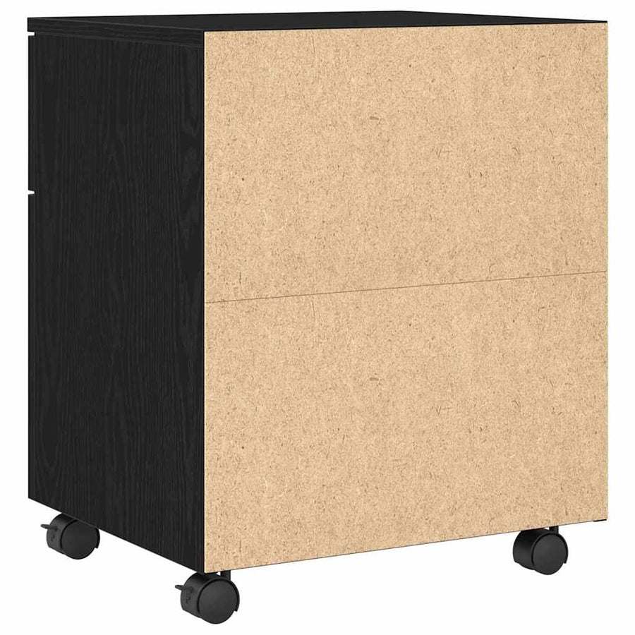 Bestandenkast met lade Zwart Eiken 45 x 38 x 54 cm Bewerkt hout