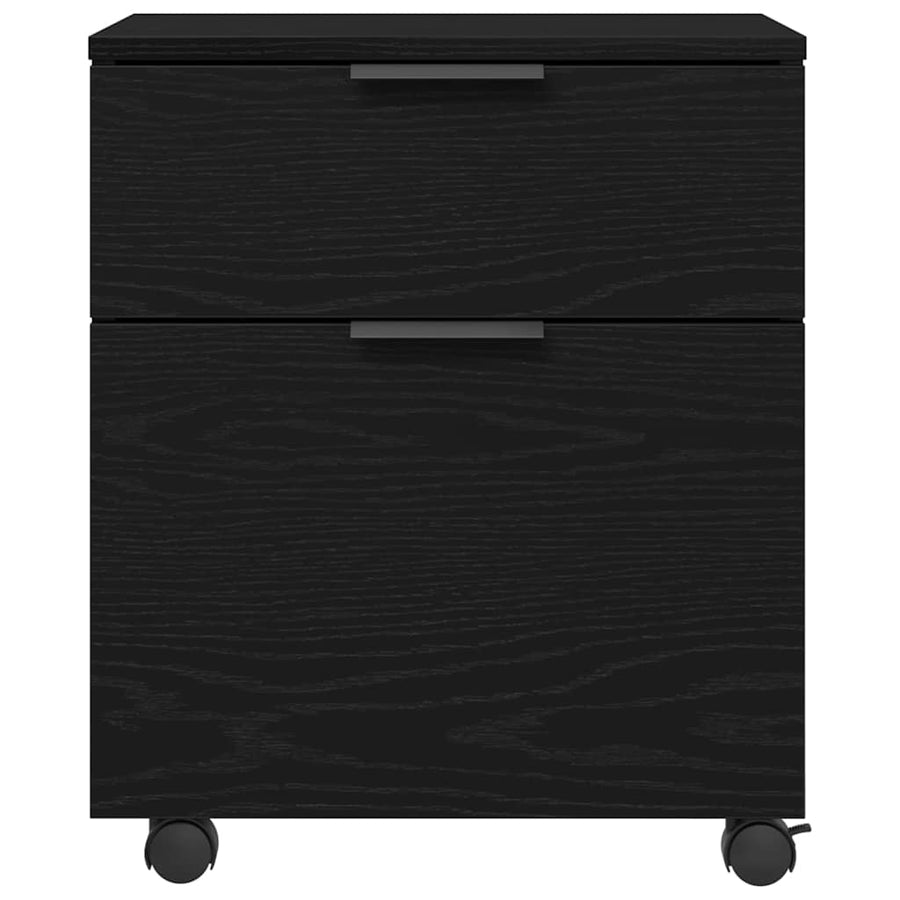 Bestandenkast met lade Zwart Eiken 45 x 38 x 54 cm Bewerkt hout