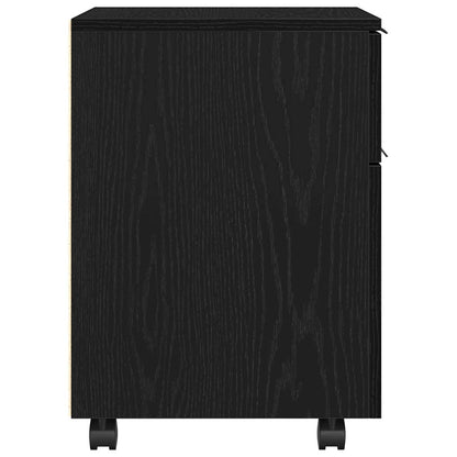 Bestandenkast met lade Zwart Eiken 45 x 38 x 54 cm Bewerkt hout