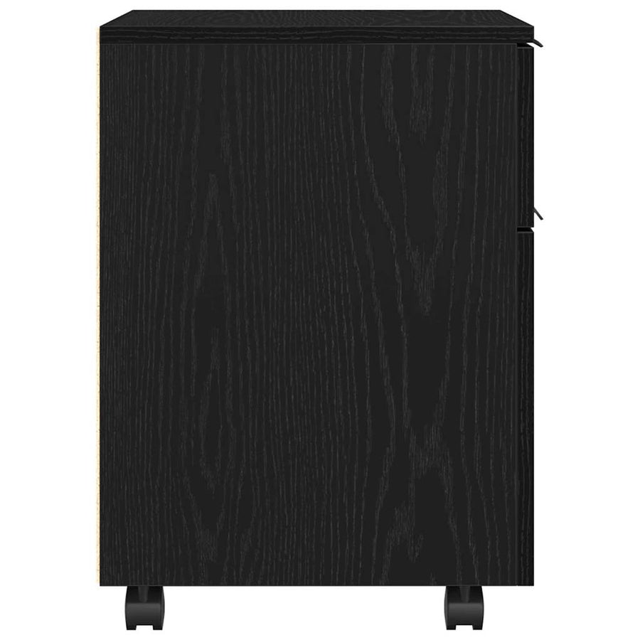 Bestandenkast met lade Zwart Eiken 45 x 38 x 54 cm Bewerkt hout
