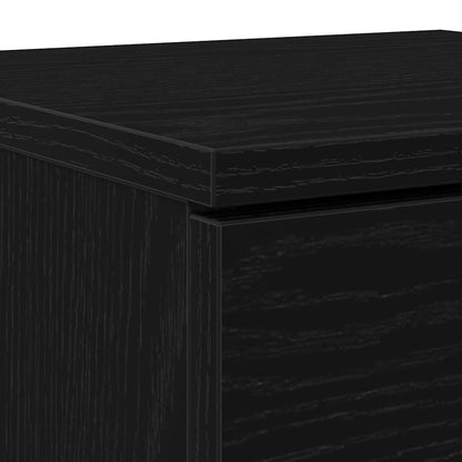 Dressoir 30X30X70 Cm Mdf Kleurig 2 Zwart eiken
