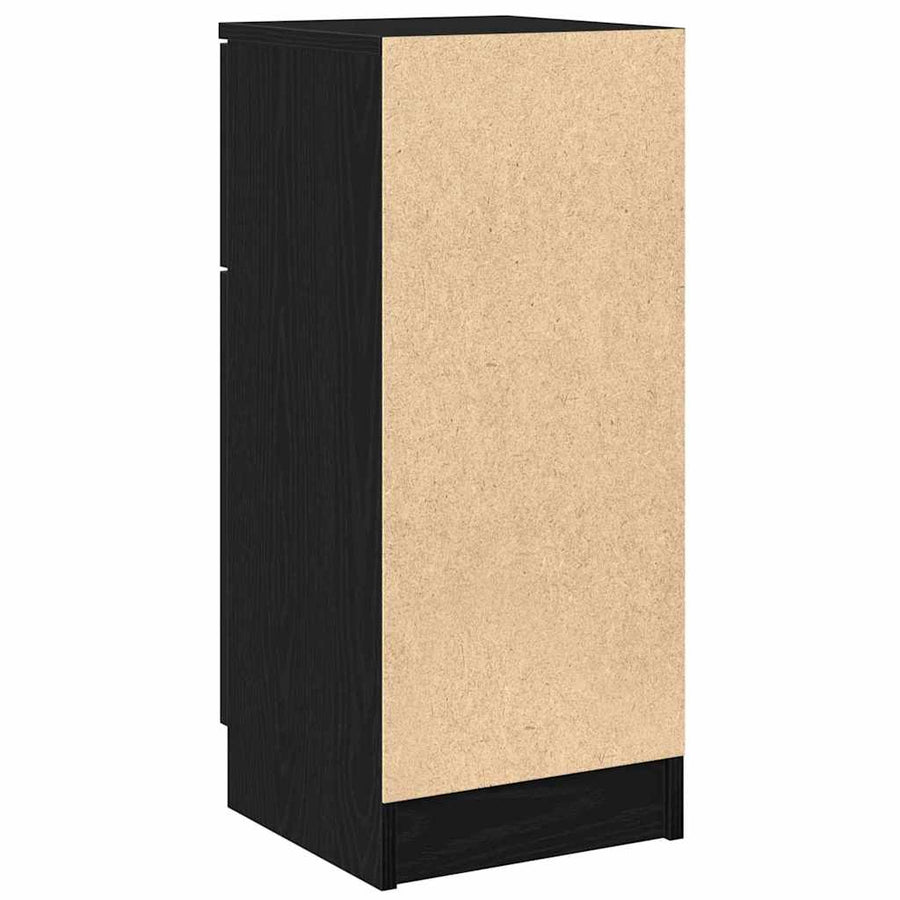 Dressoir 30X30X70 Cm Mdf Kleurig 2 Zwart eiken