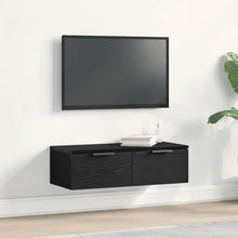 Wandkast met lade Zwart Eiken 68 x 30 x 20 cm Bewerkt hout