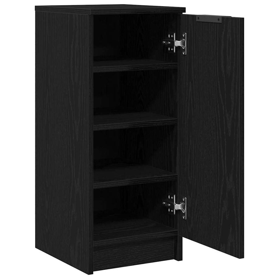 Schoenenkast Zwart Eiken 29,5 x 35 x 70 cm Bewerkt hout