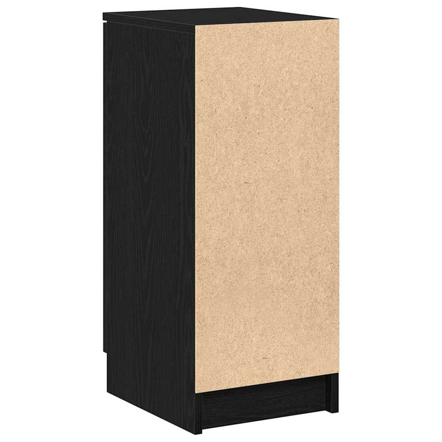 Schoenenkast Zwart Eiken 29,5 x 35 x 70 cm Bewerkt hout