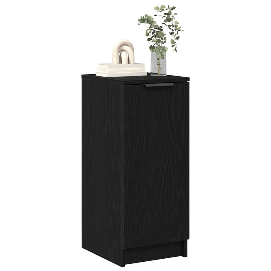 Schoenenkast Zwart Eiken 29,5 x 35 x 70 cm Bewerkt hout