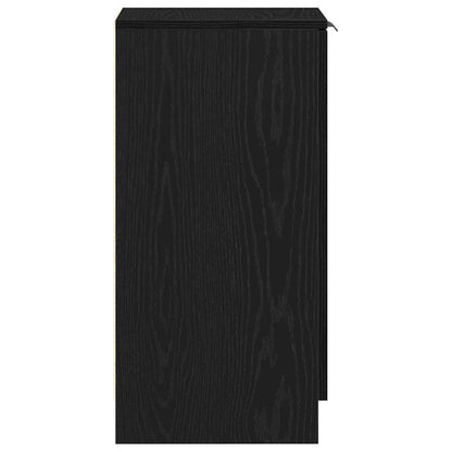 Schoenenkast Zwart Eiken 29,5 x 35 x 70 cm Bewerkt hout