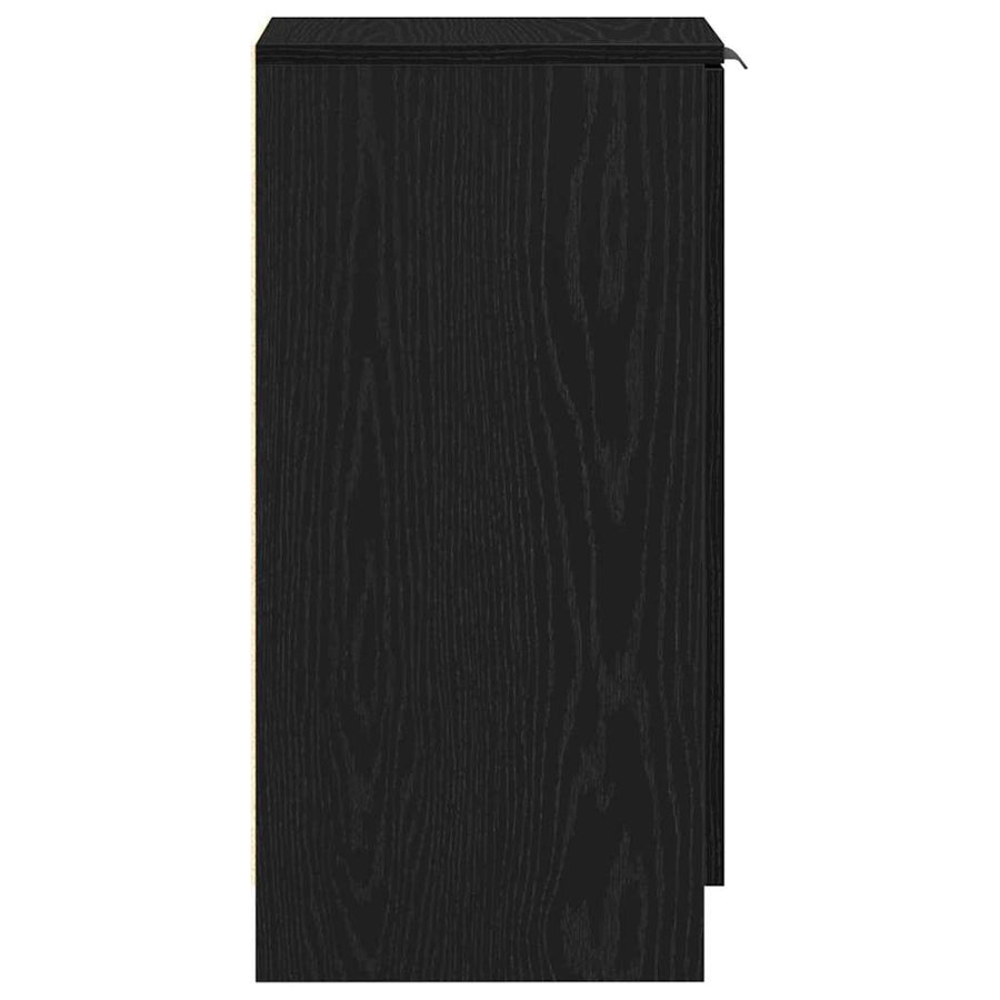 Schoenenkast Zwart Eiken 29,5 x 35 x 70 cm Bewerkt hout